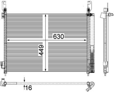 Condenser, air conditioning MAHLE AC 588 000P
