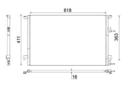 Condenser, air conditioning MAHLE AC 589 000S