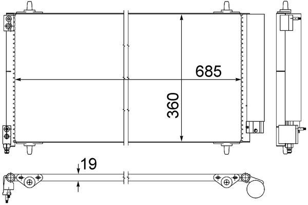 MAHLE AC 592 000S Condenser, air conditioning