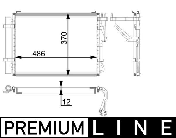 MAHLE AC 60 000P Condenser, air conditioning