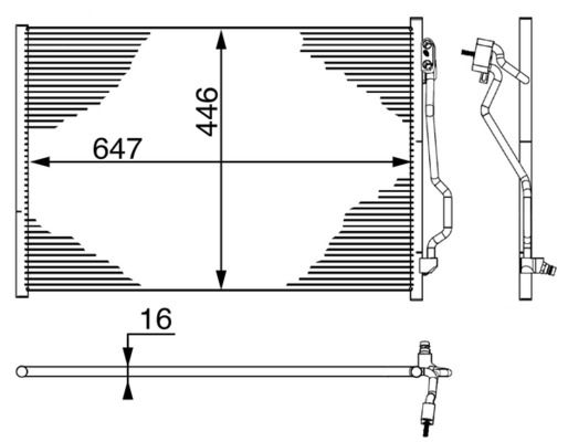 MAHLE AC 6 000S Condenser, air conditioning