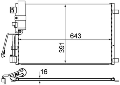 Condenser, air conditioning MAHLE AC 605 000S