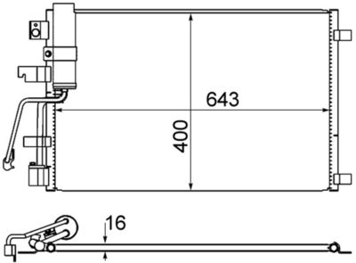 Condenser, air conditioning MAHLE AC 607 001S