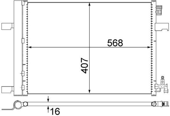 MAHLE AC 636 000S Condenser, air conditioning