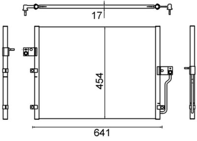Condenser, air conditioning MAHLE AC 643 000S