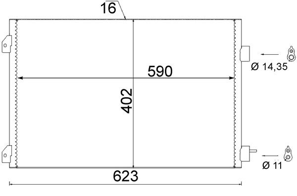 MAHLE AC 650 000S Condenser, air conditioning