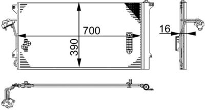 Condenser, air conditioning MAHLE AC 659 000S