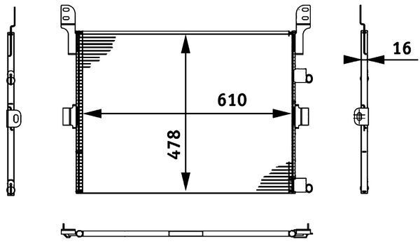 MAHLE AC 673 000S Condenser, air conditioning