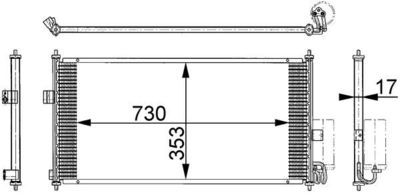 Condenser, air conditioning MAHLE AC 674 000S