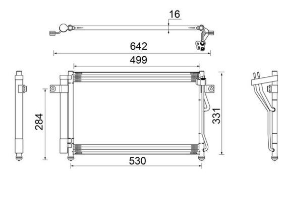 MAHLE AC 679 000S Condenser, air conditioning
