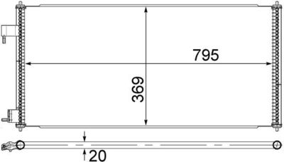 Condenser, air conditioning MAHLE AC 689 000S