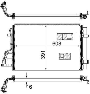 Condenser, air conditioning MAHLE AC 697 000S