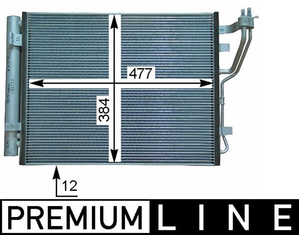 MAHLE AC 709 000P Condenser, air conditioning
