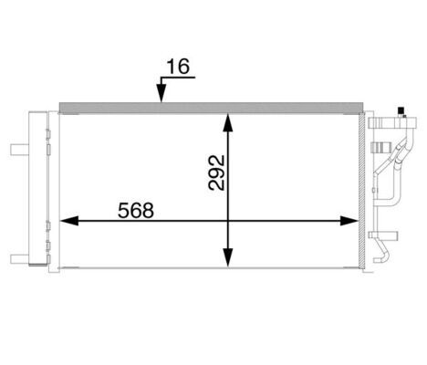 MAHLE AC 71 000S Condenser, air conditioning