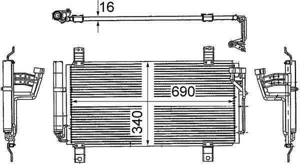 MAHLE AC 714 000S Condenser, air conditioning
