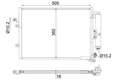 Condenser, air conditioning MAHLE AC 721 000S