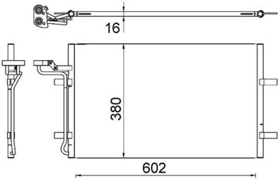 Condenser, air conditioning MAHLE AC 725 000S