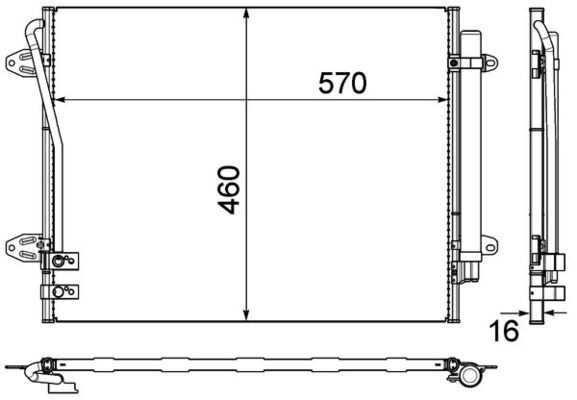 MAHLE AC 734 000P Condenser, air conditioning