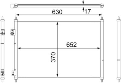 Condenser, air conditioning MAHLE AC 755 000S