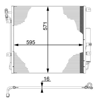 Condenser, air conditioning MAHLE AC 759 000S