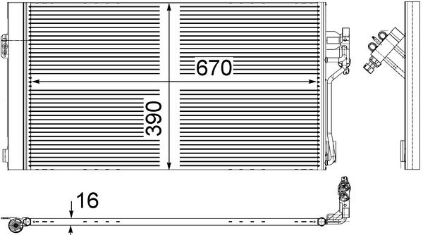 MAHLE AC 761 000S Condenser, air conditioning