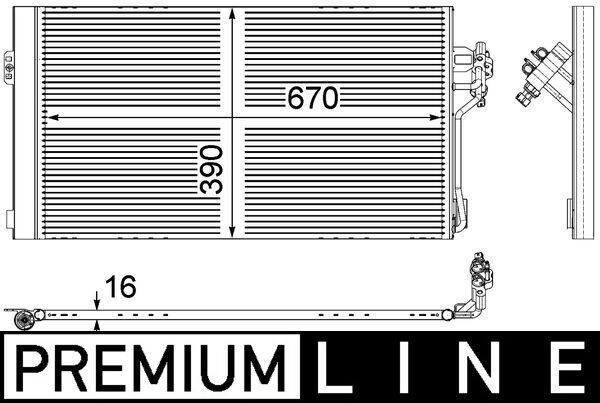 MAHLE AC 762 000P Condenser, air conditioning