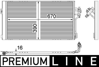 Condenser, air conditioning MAHLE AC 762 000P