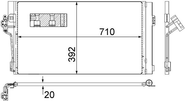 MAHLE AC 762 000S Condenser, air conditioning