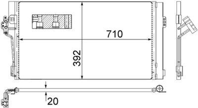 Condenser, air conditioning MAHLE AC 762 000S