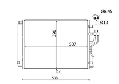 Condenser, air conditioning MAHLE AC 768 000S