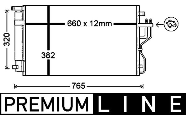 MAHLE AC 770 000P Condenser, air conditioning