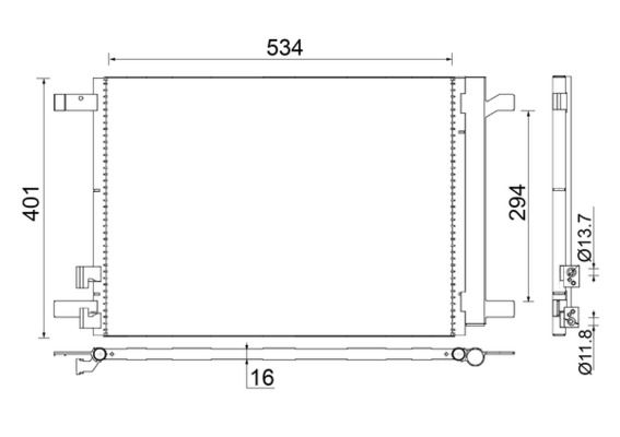 MAHLE AC 772 000S Condenser, air conditioning