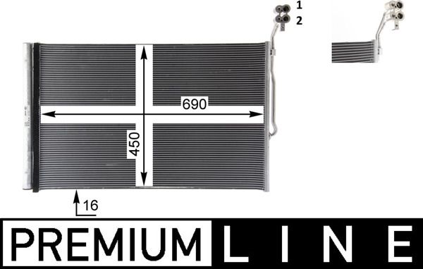 MAHLE AC 777 000P Condenser, air conditioning