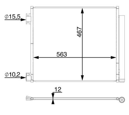 MAHLE AC 78 000S Condenser, air conditioning