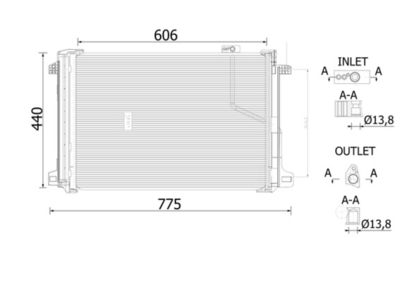 Condenser, air conditioning MAHLE AC 786 000S