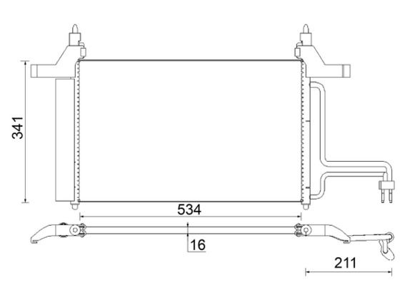 MAHLE AC 790 000S Condenser, air conditioning