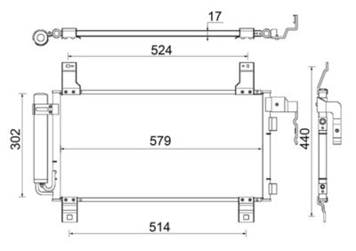 Condenser, air conditioning MAHLE AC 794 000S