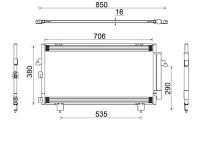 Condenser, air conditioning MAHLE AC 796 000S