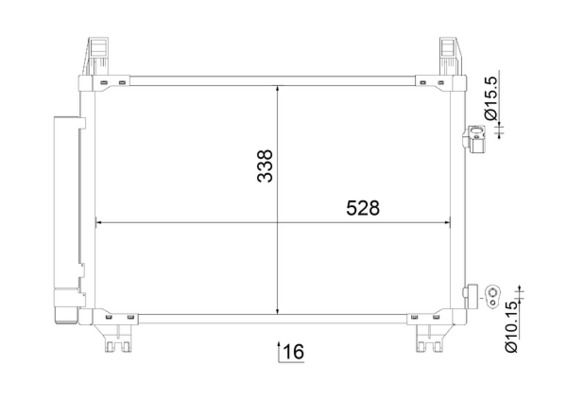 MAHLE AC 806 000S Condenser, air conditioning