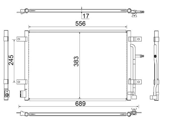MAHLE AC 812 000S Condenser, air conditioning