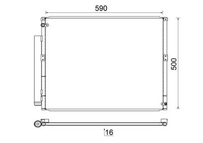 Condenser, air conditioning MAHLE AC 836 000S