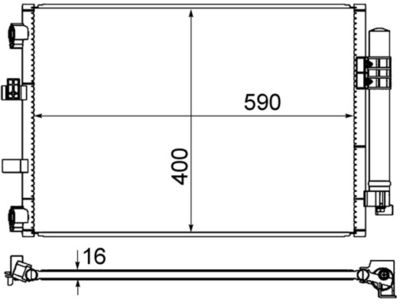 Condenser, air conditioning MAHLE AC 861 000S