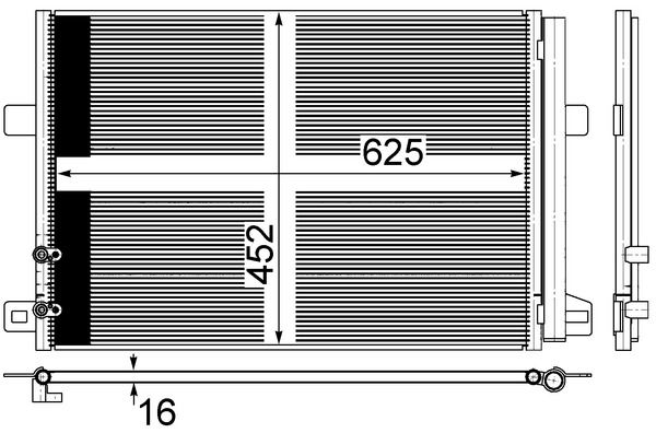 MAHLE AC 885 000S Condenser, air conditioning