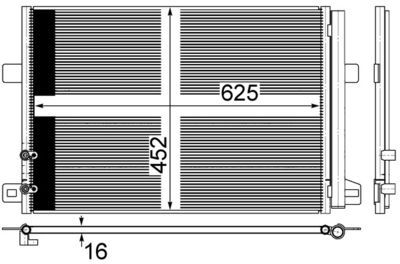 Condenser, air conditioning MAHLE AC 885 000S