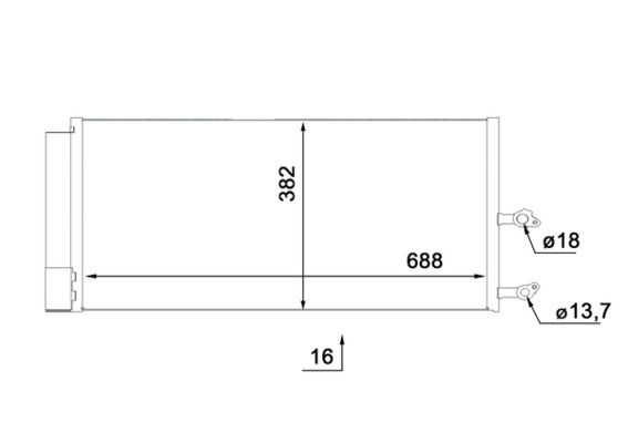 MAHLE AC 890 000S Condenser, air conditioning