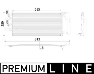 Condenser, air conditioning MAHLE AC 893 000P