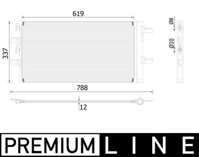 Condenser, air conditioning MAHLE AC 894 000P