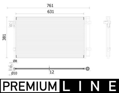 Condenser, air conditioning MAHLE AC 896 000P