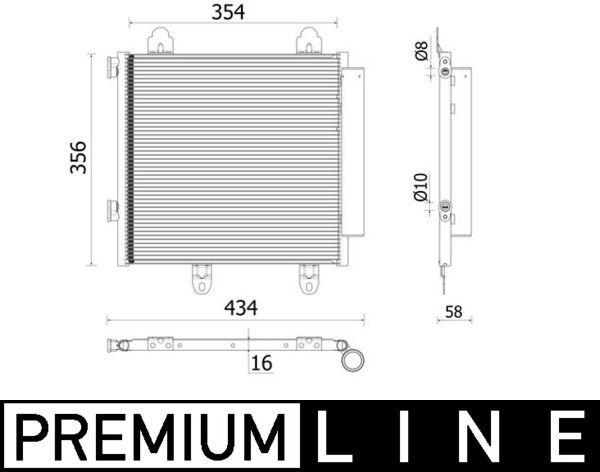 MAHLE AC 897 000P Condenser, air conditioning