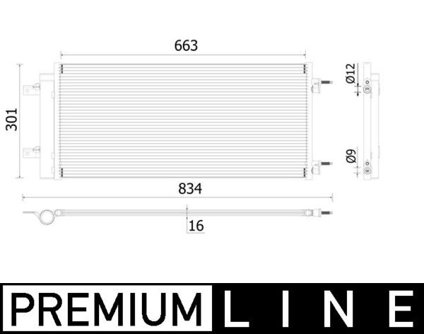 MAHLE AC 902 000P Condenser, air conditioning